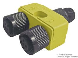 120068-0137 - MOLEX - 120068-0137 - Sensor Splitter, BRAD Micro-Change, Y - Style, Cable Mount, 5 Position M12 Plug