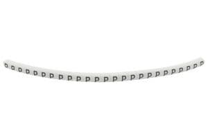 901-11039 HGBC1-3WH P - HELLERMANNTYTON - 901-11039 HGBC1-3WH P - Wire Marker, Helagrip, Slide On, Chevron Cut, Pre Printed, P, Black, White, 3.5mm, 3 mm