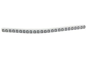 901-11040 HGBC1-3WH Q - HELLERMANNTYTON - 901-11040 HGBC1-3WH Q - Wire Marker, Helagrip, Slide On, Chevron Cut, Pre Printed, Q, Black, White, 3.5mm, 3 mm