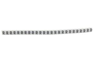 901-11041 HGBC1-3WH R - HELLERMANNTYTON - 901-11041 HGBC1-3WH R - Wire Marker, Helagrip, Slide On, Chevron Cut, Pre Printed, R, Black, White, 3.5mm, 3 mm