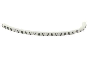 901-11045 HGBC1-3WH V - HELLERMANNTYTON - 901-11045 HGBC1-3WH V - Wire Marker, Helagrip, Slide On, Chevron Cut, Pre Printed, V, Black, White, 3.5mm, 3 mm