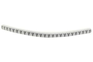 901-11098 HGBC2-5WH Y - HELLERMANNTYTON - 901-11098 HGBC2-5WH Y - Wire Marker, Helagrip, Slide On, Chevron Cut, Pre Printed, Y, Black, White, 3.5mm, 5 mm