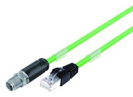 79-9723-050-08 - BINDER - 79-9723-050-08 - Sensor Cable, M12 Plug, RJ45 Plug, 8 Positions, 5 m, 16.4 ft, 876 Series