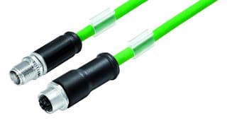 79-9724-020-08 - BINDER - 79-9724-020-08 - Sensor Cable, M12 Plug, M12 Receptacle, 8 Positions, 2 m, 6.6 ft, 876 Series