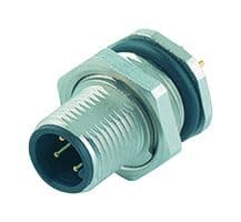 86-0531-1000-00004 - BINDER - 86-0531-1000-00004 - Sensor Connector, 713/763 Series, M12, Male, 4 Positions, PCB Pin, Straight Panel Mount