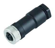 99-0430-19-04 - BINDER - 99-0430-19-04 - Sensor Connector, 713 Series, M12, Female, 4 Positions, Screw Socket, Straight Cable Mount