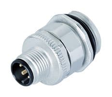 99-0431-500-04 - BINDER - 99-0431-500-04 - Sensor Connector, 713/763 Series, M12, Male, 4 Positions, Screw Pin, Straight Panel Mount