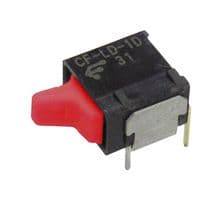 CF-LD-1DC4-AR2W - NIDEC COMPONENTS - CF-LD-1DC4-AR2W - Rocker Switch, Hyper-Miniature, On-On, SPDT, Non Illuminated, Through Hole, Red, CF-LD Series