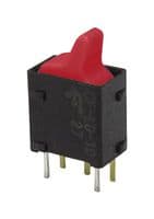 CF-LD-1DC-AR2W - NIDEC COMPONENTS - CF-LD-1DC-AR2W - Rocker Switch, Hyper-Miniature, On-On, SPDT, Non Illuminated, Through Hole, Red, CF-LD Series