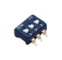 CFS-0301MB - NIDEC COMPONENTS - CFS-0301MB - DIP / SIP Switch, 3 Circuits, Slide, Surface Mount, SPST-NO, 6 V, 100 mA