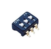 CFS-0302MB - NIDEC COMPONENTS - CFS-0302MB - DIP / SIP Switch, 3 Circuits, Slide, Surface Mount, SPST-NO, 6 V, 100 mA