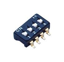 CFS-0402MB - NIDEC COMPONENTS - CFS-0402MB - DIP / SIP Switch, 4 Circuits, Slide, Surface Mount, SPST-NO, 6 V, 100 mA