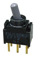 CFT2-1DC-AW - NIDEC COMPONENTS - CFT2-1DC-AW - Toggle Switch, On-On, SPDT, Non Illuminated, CFT2 Series, Through Hole