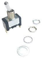 ET125A10-Z - NIDEC COMPONENTS - ET125A10-Z - Toggle Switch, On-Off, SPST, Non Illuminated, ET Series, Panel Mount, 25 A