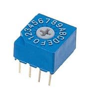 S-1030A - NIDEC COMPONENTS - S-1030A - Rotary Coded Switch, S-1000A Series, Through Hole, 16 Position, 5 VDC, Hexadecimal Complement