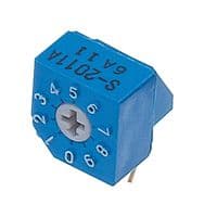 S-2031A - NIDEC COMPONENTS - S-2031A - Rotary Coded Switch, S-2000A Series, Through Hole, 10 Position, 5 VDC, BCD Complement, 100 mA