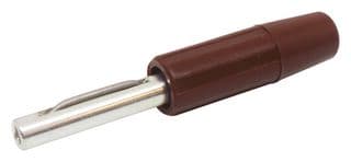 550-0300 - DELTRON COMPONENTS - 550-0300 - Banana Test Connector, 4mm, Plug, Cable Mount, 10 A, 50 V, Silver Plated Contacts, Brown