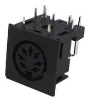 671-0701 - DELTRON COMPONENTS - 671-0701 - DIN Audio / Video Connector, 7 Contacts, Jack, PCB Mount, Through Hole Right Angle