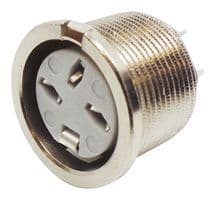 690-0300 - DELTRON COMPONENTS - 690-0300 - DIN Audio / Video Connector, 3 Contacts, Jack, Panel Mount, Through Hole Vertical