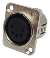 716-0501 - DELTRON COMPONENTS - 716-0501 - XLR Connector, 5 Contacts, Receptacle, Panel Mount, Silver Plated Contacts, Zinc Body, 716
