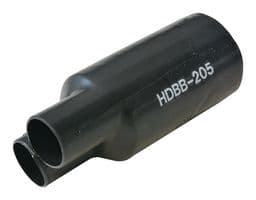HDBB-205-1-250 - 3M - HDBB-205-1-250 - Heat Shrink Boot, 1 to 2 Transition, 0.8 ", 20.32 mm, Black, 2.7 ", 68.58 mm