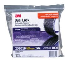 TB3560 - 3M - TB3560 - Hook & Loop Fastener, 10 ft, 3.05 m, 1 ", 25.4 mm, Transparent, PO (Polyolefin)