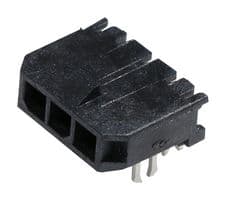 43650-0303 - MOLEX - 43650-0303 - Pin Header, Wire-to-Board, 3 mm, 1 Rows, 3 Contacts, Through Hole Right Angle