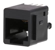 42410-6168 - MOLEX - 42410-6168 - Modular Connector, Modular Jack, 1 x 1 (Port), 6P6C, Cat3, Through Hole Mount