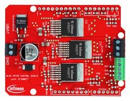 BLDCSHIELDIFX007TTOBO1 - INFINEON - BLDCSHIELDIFX007TTOBO1 - Evaluation Board, (BL)DC Motor Control Shield, IFX007T Half-Bridge, Arduino Uno