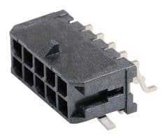 43045-1011 - MOLEX - 43045-1011 - Pin Header, Wire-to-Board, 3 mm, 2 Rows, 10 Contacts, Surface Mount Right Angle