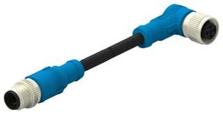 T4162114003-005 - TE CONNECTIVITY - T4162114003-005 - Sensor Cable, M12 Plug, 90° M12 Receptacle, 3 Positions, 5 m, 16.4 ft, T416 Series