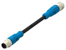 T4162113005-001 - TE CONNECTIVITY - T4162113005-001 - Sensor Cable, M12 Plug, M12 Receptacle, 5 Positions, 500 mm, 19.7 ", T416 Series