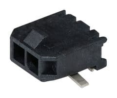 43650-0214 - MOLEX - 43650-0214 - Pin Header, Wire-to-Board, 3 mm, 1 Rows, 2 Contacts, Surface Mount Right Angle