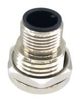MPM12-SSP-3AFP - MULTICOMP PRO - MPM12-SSP-3AFP - Sensor Connector, M12, Male, 3 Positions, Solder Pin, Straight Panel Mount