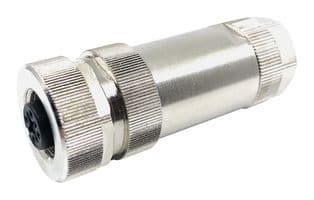 MPM12-SC24-S5AC - MULTICOMP PRO - MPM12-SC24-S5AC - Sensor Connector, M12, Female, 5 Positions, Crimp Socket, Straight Cable Mount