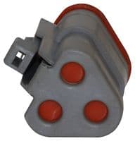 DT06-3S-P006 - DEUTSCH - TE CONNECTIVITY - DT06-3S-P006 - Automotive Connector Housing, DT, Plug, 3 Ways, AMP DT Series Size 16 Socket Contacts