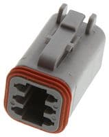DT06-6S-C015 - DEUTSCH - TE CONNECTIVITY - DT06-6S-C015 - Automotive Connector Housing, DT, Plug, 6 Ways, AMP DT Series Size 16 Socket Contacts