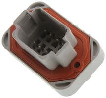 DT13-08PA - DEUTSCH - TE CONNECTIVITY - DT13-08PA - Automotive Connector, DT Series, Right Angle Receptacle, 8 Contacts, PCB Pin