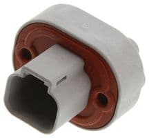 DT15-2P - DEUTSCH - TE CONNECTIVITY - DT15-2P - Automotive Connector, DT Series, Straight Receptacle, 2 Contacts, PCB Pin