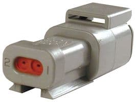 DTM04-2P-E003 - DEUTSCH - TE CONNECTIVITY - DTM04-2P-E003 - Automotive Connector Housing, DTM, Receptacle, 2 Ways, AMP DTM Series Size 20 Pin Contacts