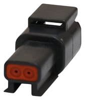DTM04-2P-E004. - DEUTSCH - TE CONNECTIVITY - DTM04-2P-E004. - Automotive Connector Housing, DTM, Receptacle, 2 Ways, AMP DTM Series Size 20 Pin Contacts