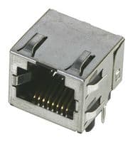 43860-0006 - MOLEX - 43860-0006 - Modular Connector, Modular Jack, 1 x 1 (Port), 6P4C, Cat3, Panel Mount, Through Hole Mount