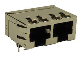 44150-0005 - MOLEX - 44150-0005 - Modular Connector, RJ45 Jack, 1 x 2 (Ganged), 8P8C, Cat5, Cat5e, Through Hole Mount