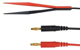 KML 7488 / PZ / 0.75 / 100 - SCHUTZINGER - KML 7488 / PZ / 0.75 / 100 - Test Patch Lead, 4mm Banana Plugs x 2, SMD Test Tweezer, 3.3 ft, 1 m, Black, Red, 1 A