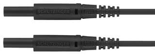 MSFK A301 / 0.5 / 100 / SW - SCHUTZINGER - MSFK A301 / 0.5 / 100 / SW - Banana Test Lead, 2mm Banana Plug, Shrouded, 2mm Banana Plug, Shrouded, 3.3 ft, 1 m, Black, 10 A