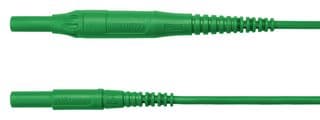 MSFK B441 / 1 / 100 / GN - SCHUTZINGER - MSFK B441 / 1 / 100 / GN - Banana Test Lead, 4mm Banana Plug, Shrouded, 4mm Banana Plug, Shrouded, 3.3 ft, 1 m, Green, 8 A