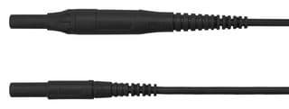 MSFK B441 / 1 / 100 / SW - SCHUTZINGER - MSFK B441 / 1 / 100 / SW - Banana Test Lead, 4mm Banana Plug, Shrouded, 4mm Banana Plug, Shrouded, 3.3 ft, 1 m, Black, 8 A