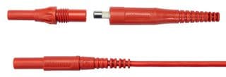 SET 7685 / MSFK B441 / 0.5A - SCHUTZINGER - SET 7685 / MSFK B441 / 0.5A - Test Lead Set, 4mm Banana Plug, Shrouded, 4mm Banana Plug, Shrouded, 1 kV, 8 A, Black, Red, 1 m