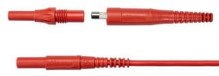 SET 7690 / MSFK B441 / 1.6A - SCHUTZINGER - SET 7690 / MSFK B441 / 1.6A - Test Lead Set, 4mm Banana Plug, Shrouded, 4mm Banana Plug, Shrouded, 1 kV, 8 A, Black, Red, 1 m