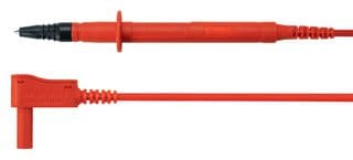 SPL 7315 NI / 1 / 100 / RT - SCHUTZINGER - SPL 7315 NI / 1 / 100 / RT - Test Tip Probe, Test Tip Probe, 4mm Right Angle Banana Plug, Shrouded, 3.3 ft, 1 m, Red, 16 A